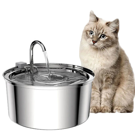 3L Stainless Steel Smart Pet Water Fountain – Sensor