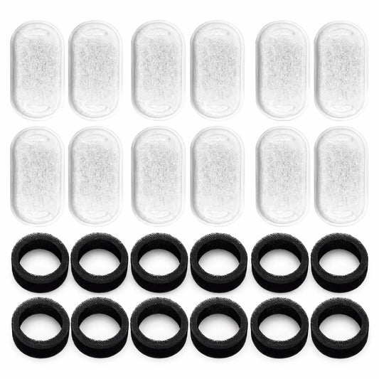 12-Pack Replacement Filters for Stainless Steel Pet Fountain