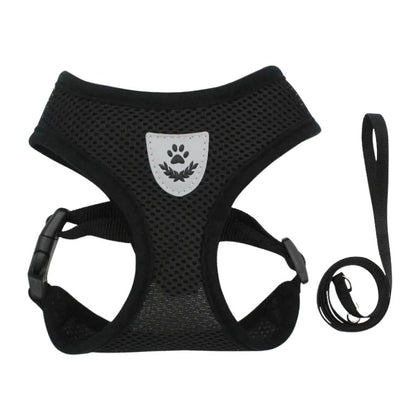 Breathable Dog & Cat Harness with Lead – Adjustable Fit