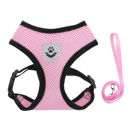 Breathable Dog & Cat Harness with Lead – Adjustable Fit