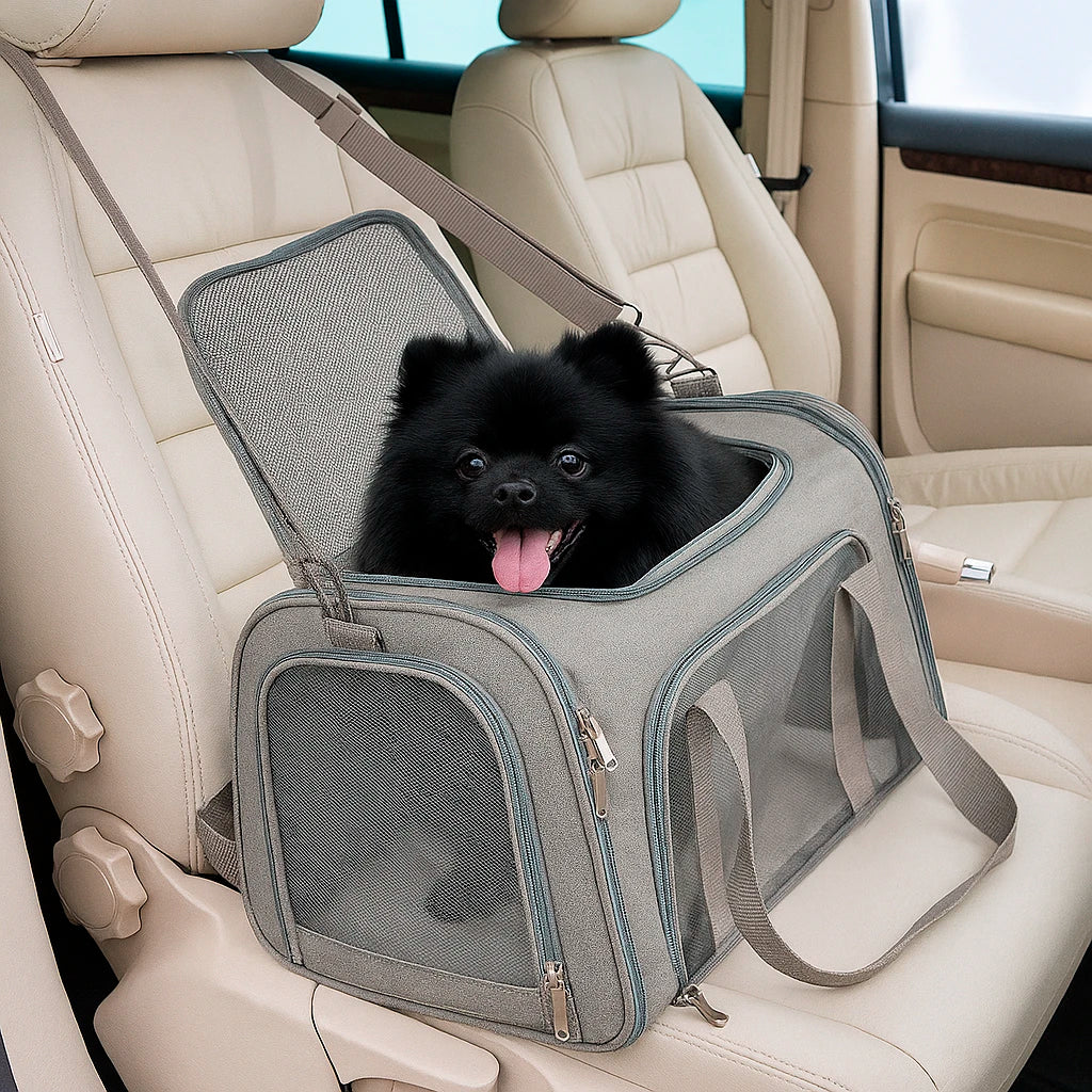 Soft-Sided Dog Travel Carrier – for Small Dogs, Foldable