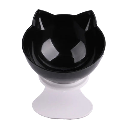 Non-Slip Double Dog Bowl with Inclined Stand – Food & Water Feeder
