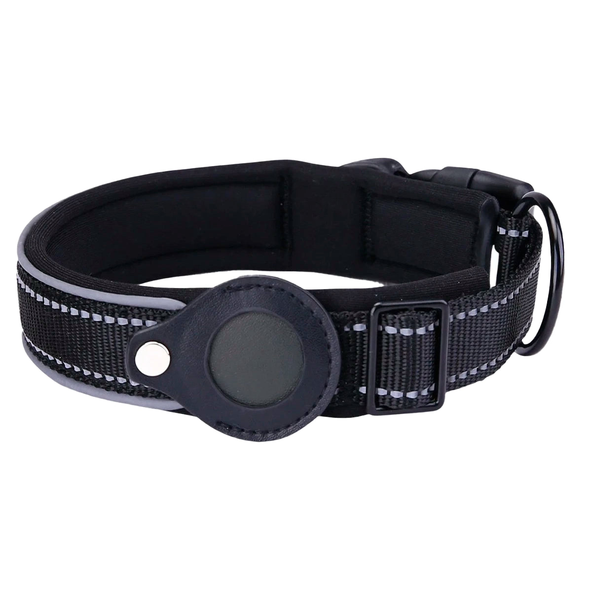 Reflective Dog Collar with AirTag Holder