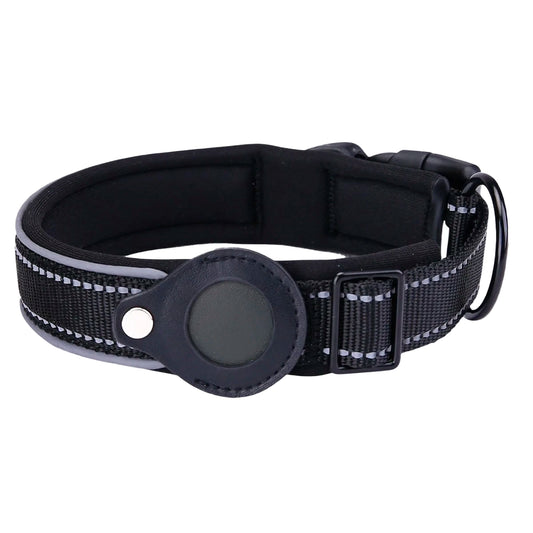 Reflective Dog Collar with AirTag Holder