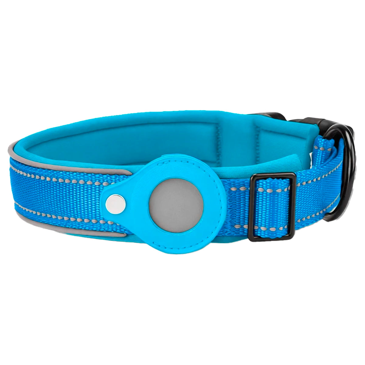Reflective Dog Collar with AirTag Holder