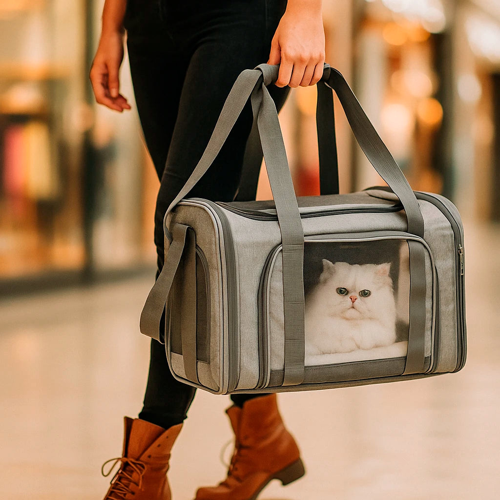 Soft-Sided Dog Travel Carrier – for Small Dogs, Foldable