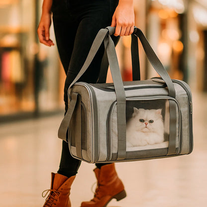 Soft-Sided Dog Travel Carrier – for Small Dogs, Foldable