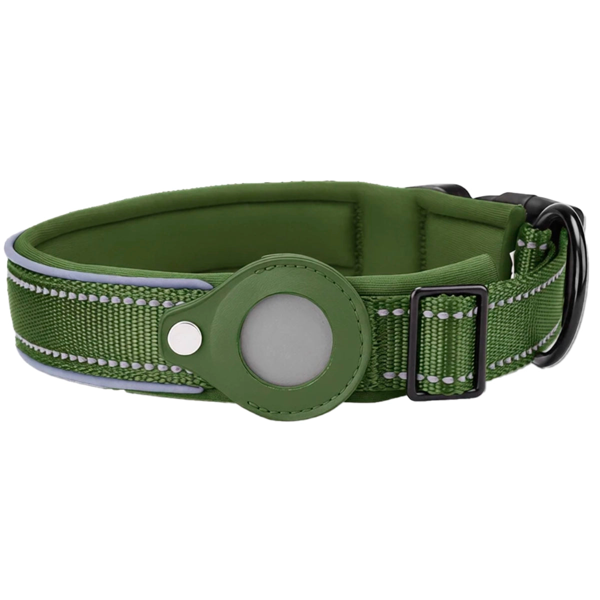 Reflective Dog Collar with AirTag Holder