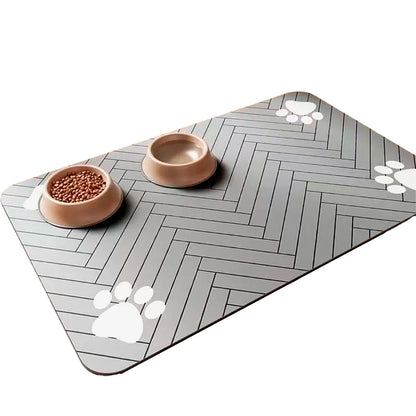 Absorbent Pet Feeding Mat with Waterproof Backing – Dog & Cat