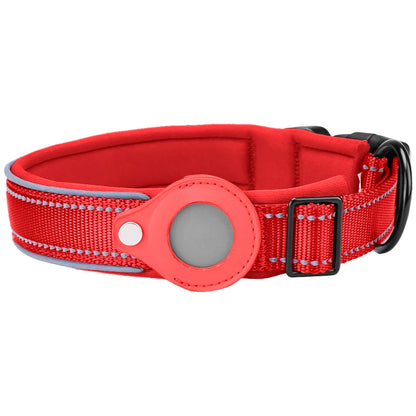 Reflective Dog Collar with AirTag Holder