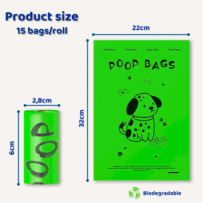 Biodegradable Dog Poop Bags with Dispenser – Lavender Scented